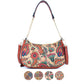 Bohemian Chic Printed Cork & Brown PU Leather Crossbody Bag BAG-2336-0