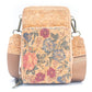 Natural Cork Women's Crossbody Phone Bag with Triple Zipper BAG-2241-7