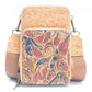 Natural Cork Women's Crossbody Phone Bag with Triple Zipper BAG-2241-8