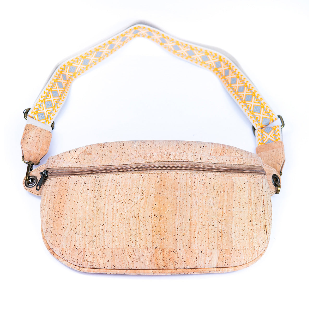 Golden Cork Elegance: Nature-Inspired Women's Sling Bag BAGP-269-4