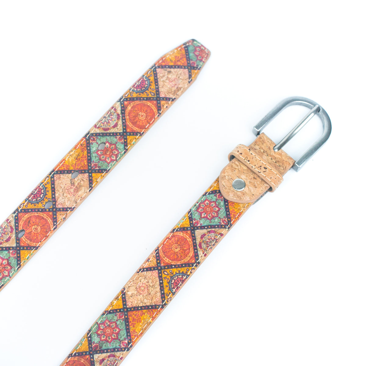 Floral Print Cork Women's Belt Width of 2.8cm L-1027-3