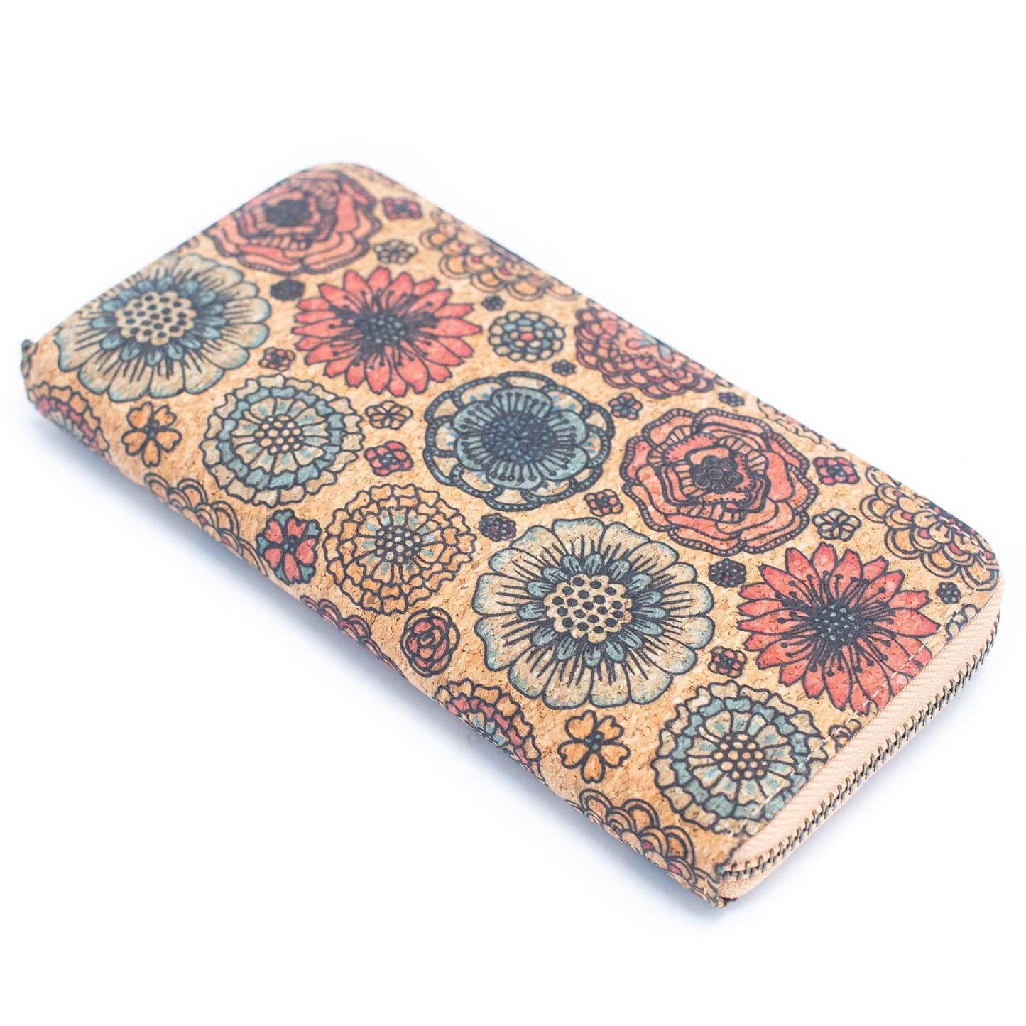 Various patterns natural cork women zipper card wallet- Vegan Cork Wallet BAG-2219-3