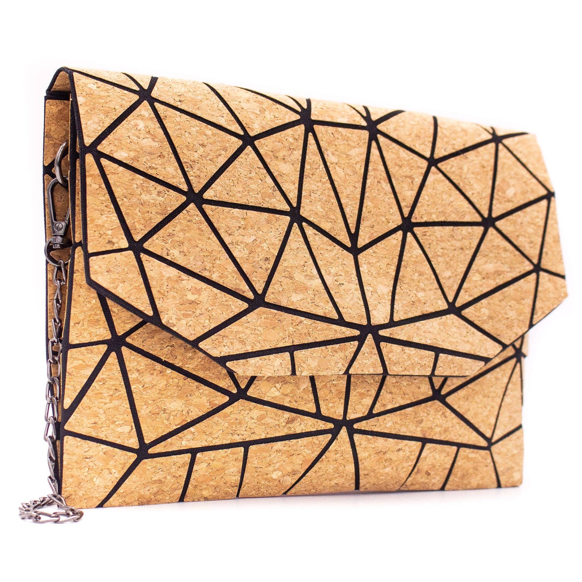 Cork Geometric Chain Crossbody cork Bag  BAG-2069-2