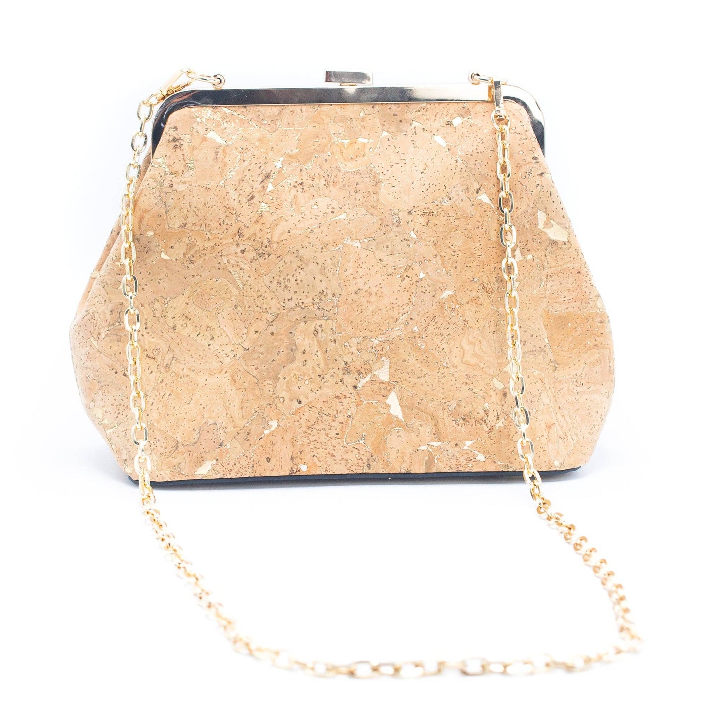 Metal Rim Cork Potli Bag-BAG-2092-3