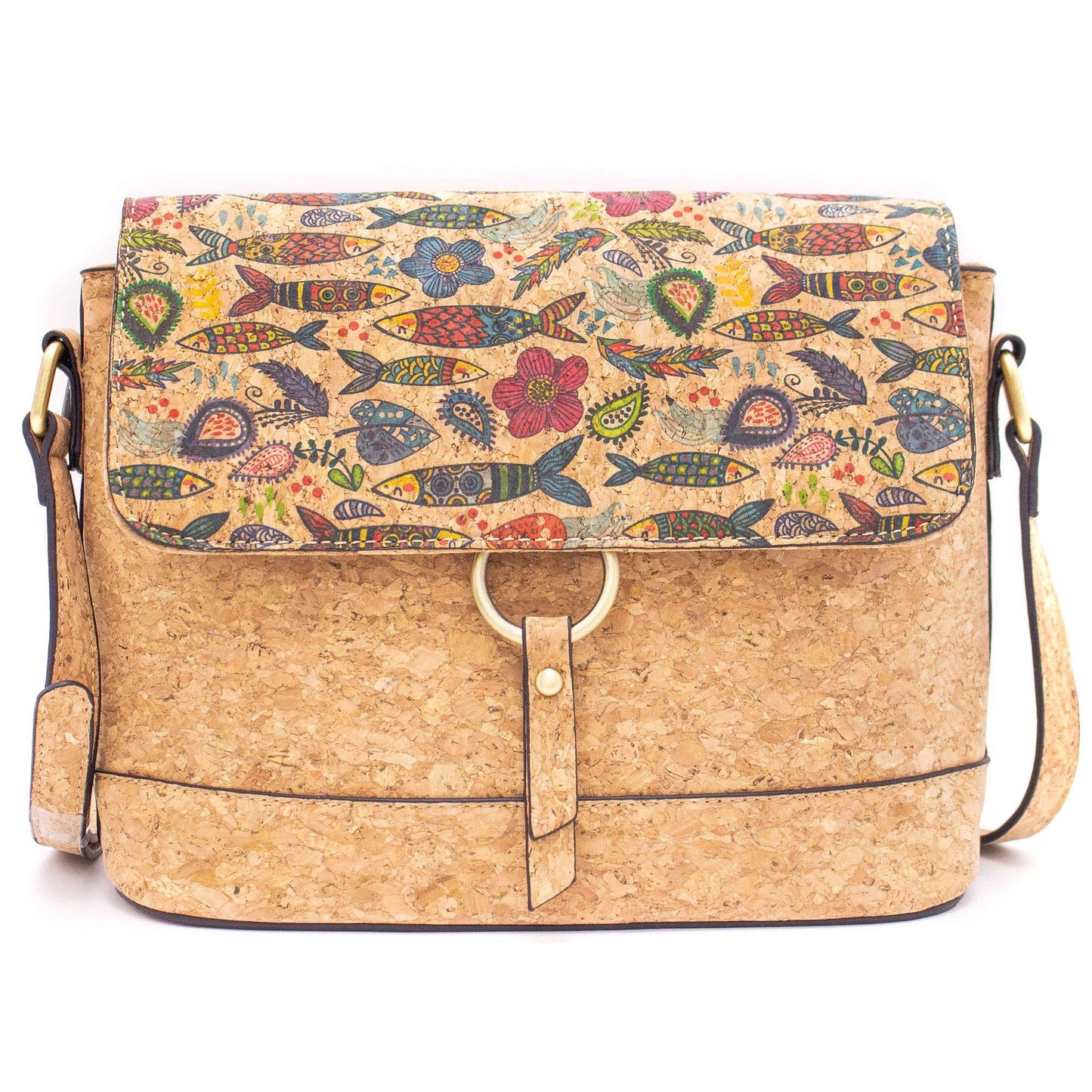 Cork crossbody Sardine pattern Bag-2019-3