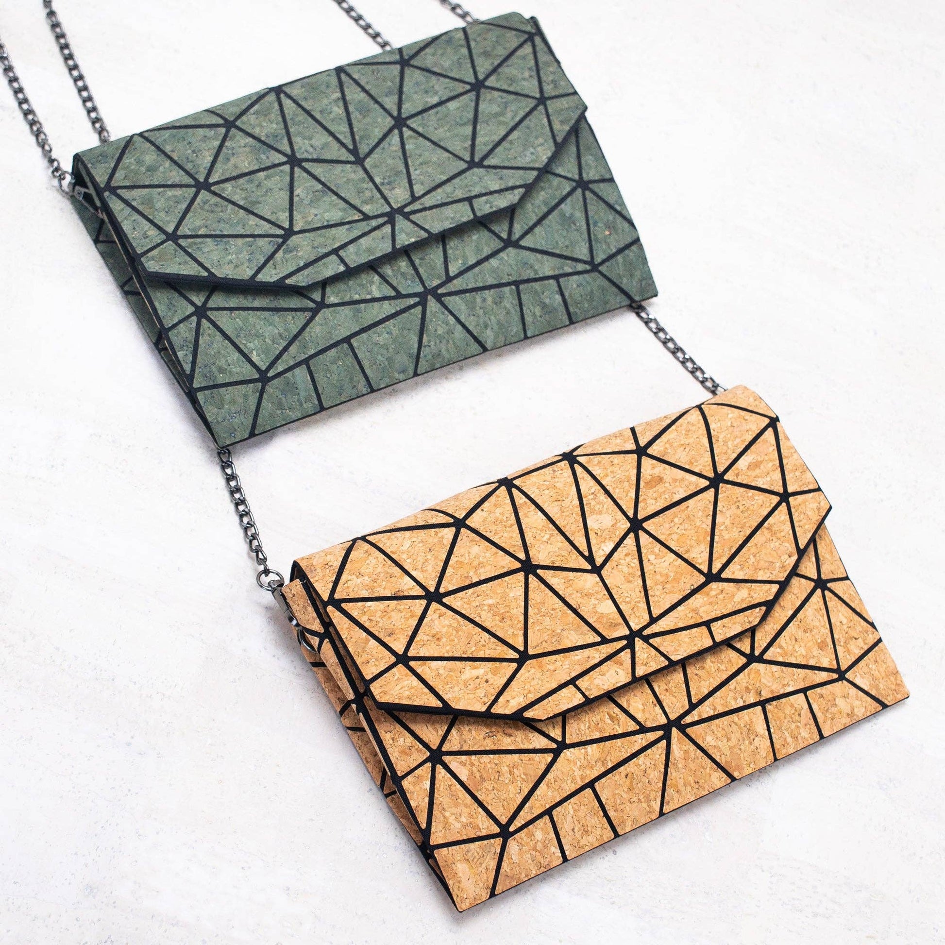 Cork Geometric Chain Crossbody cork Bag  BAG-2069-19