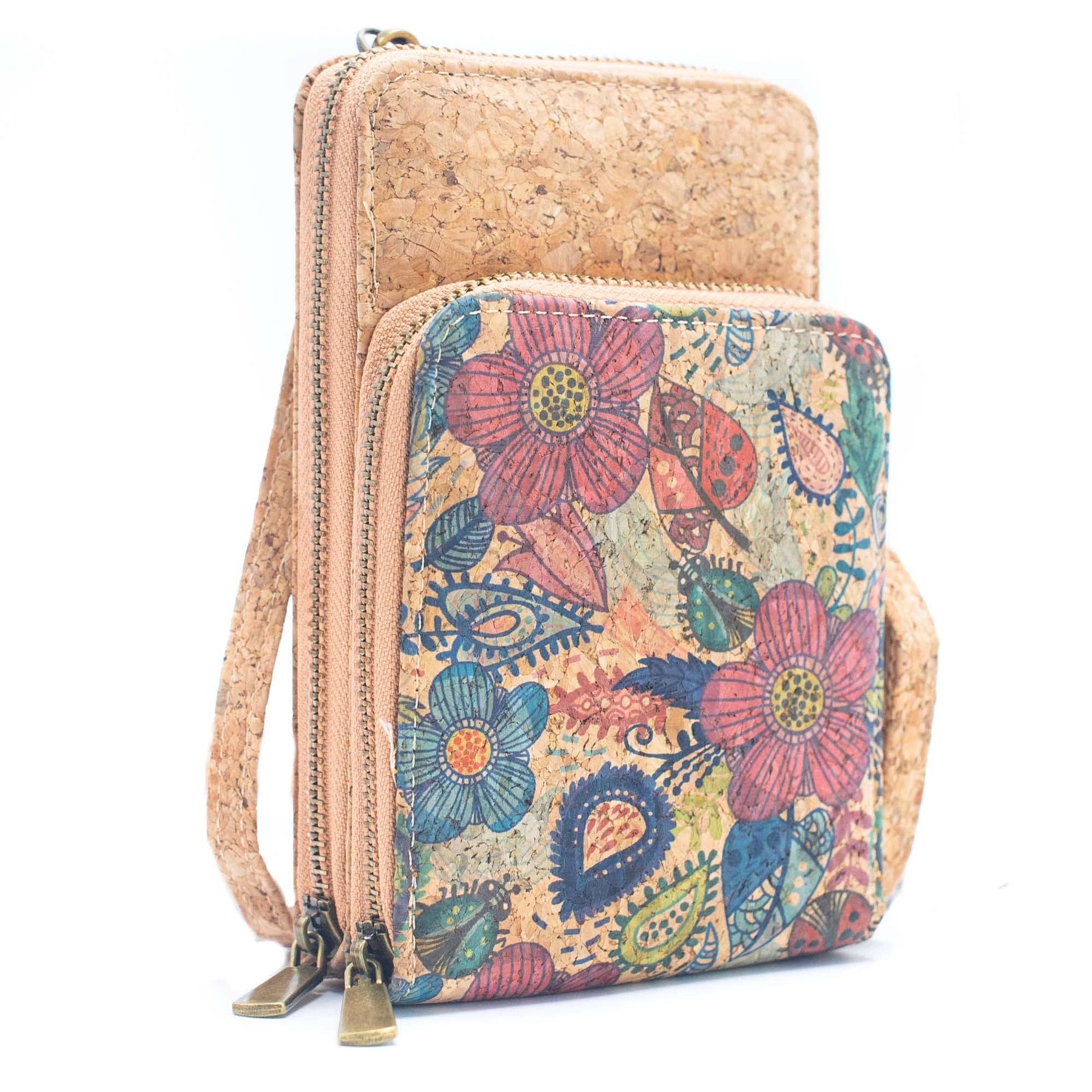 Natural Cork Women's Crossbody Phone Wallet BAGD-2240-10