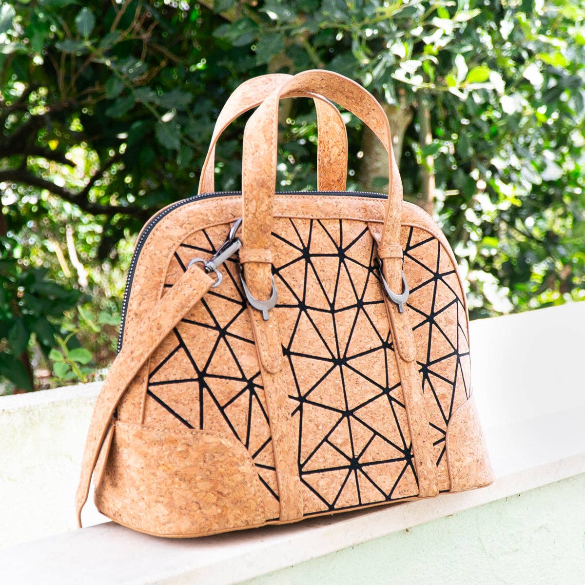 Geometric Cork Handbag for Women BAG-2262-2