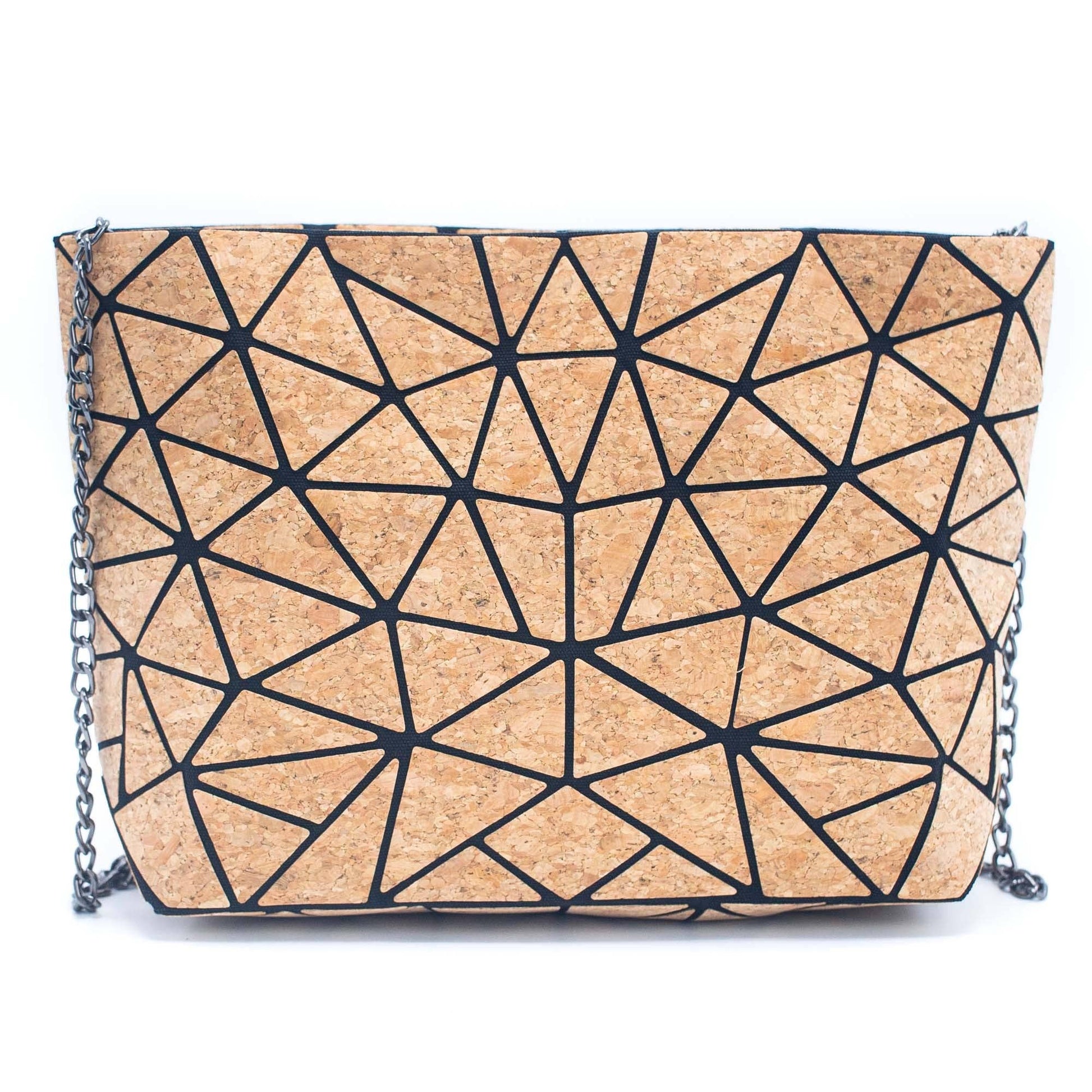 Natural Cork Geometric Chain Crossbody cork Bag  BAG-2027-11