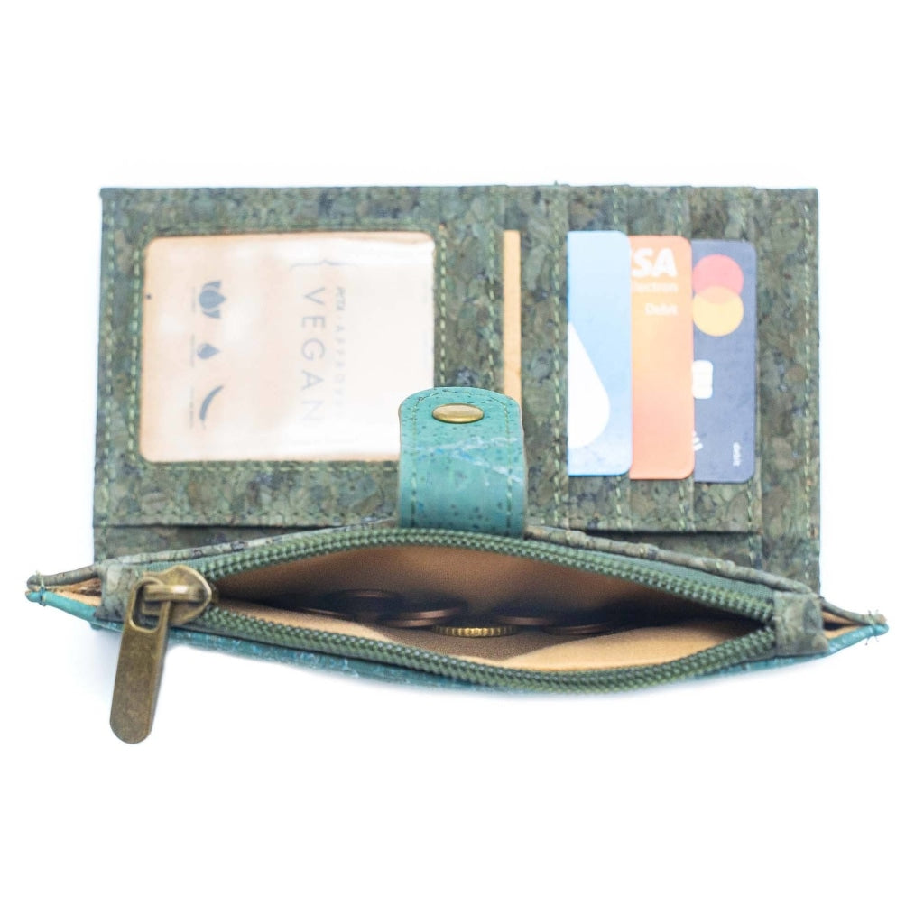 BUY 1 GET 1 FREE: Green Cork Wallet BAG-2082-1