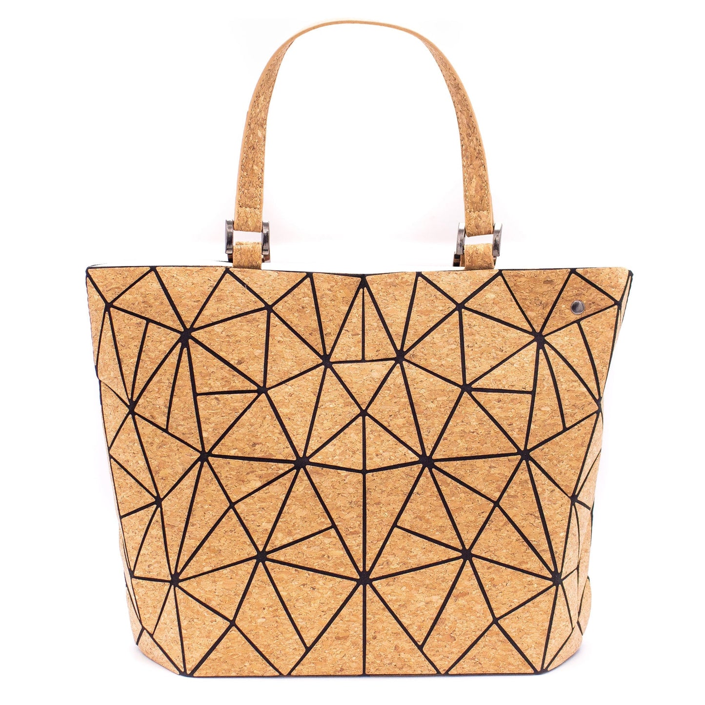 Cross-road, Geometric Cork Handbag for Women BAG-2207-1