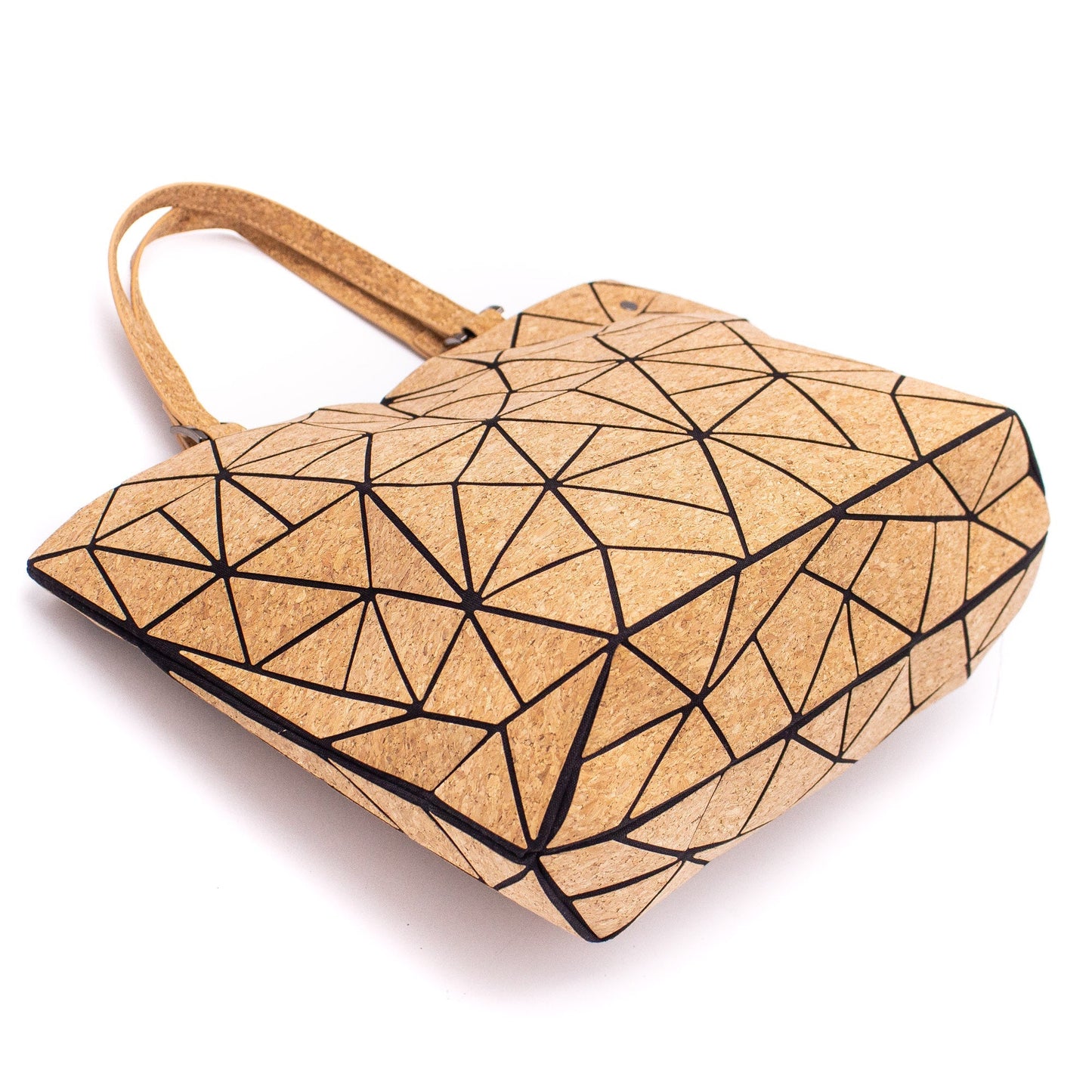 Cross-road, Geometric Cork Handbag for Women BAG-2207-4