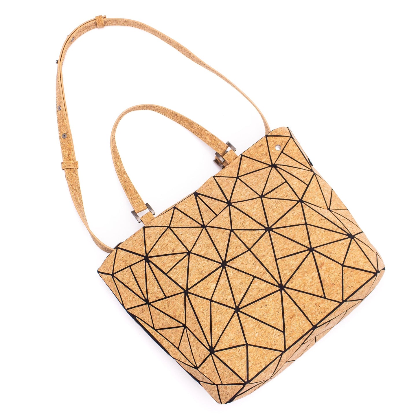 Cross-road, Geometric Cork Handbag for Women BAG-2207-5