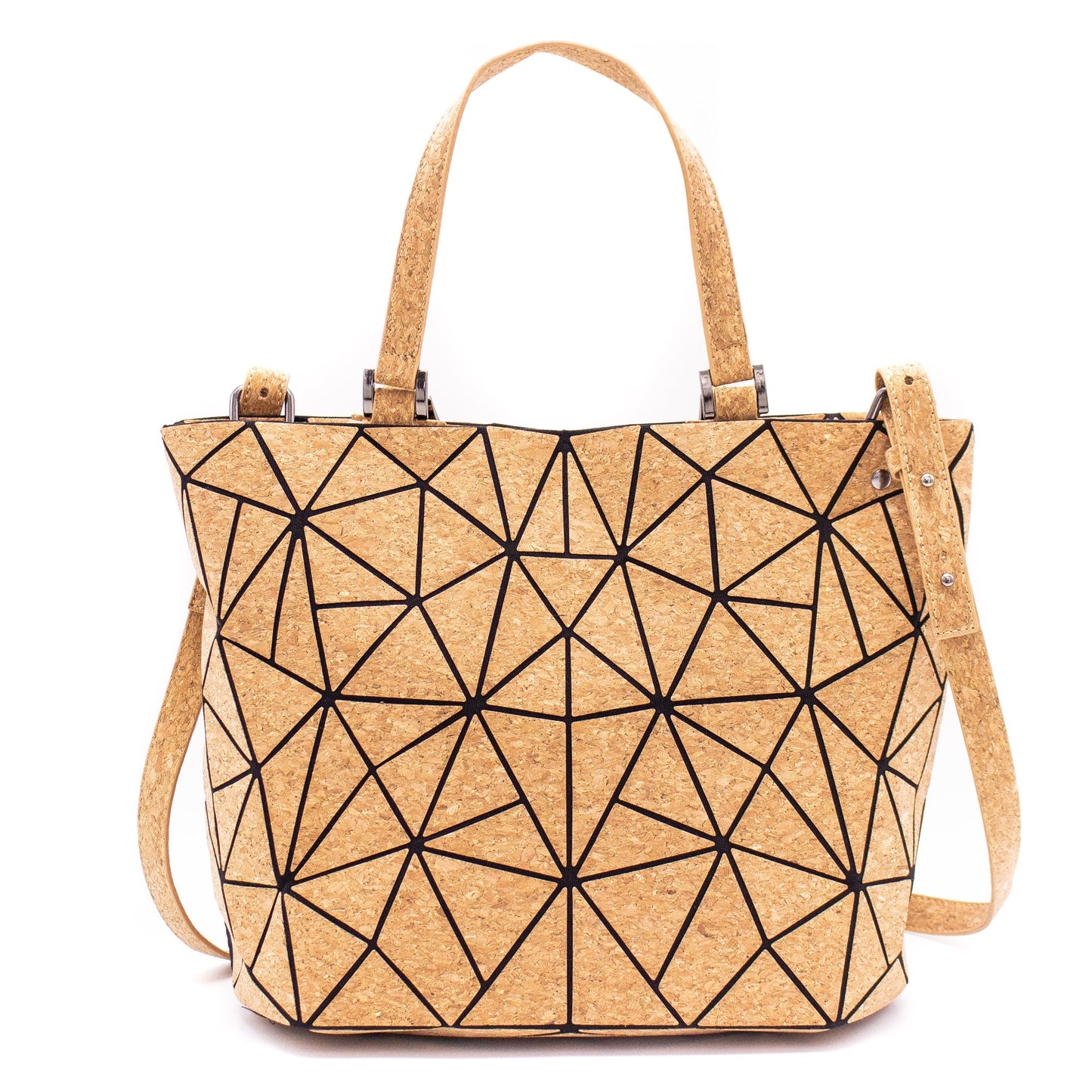 Cross-road, Geometric Cork Handbag for Women BAG-2207-12